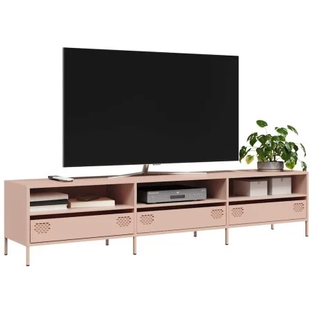 Mueble para TV acero laminado en frío rosa 202x39x43,5 cm de , Muebles TV - Ref: Foro24-851347, Precio: 171,29 €, Descuento: %