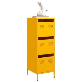 Aparador de acero amarillo mostaza 39x35x103,5 cm de , Aparadores - Ref: Foro24-851403, Precio: 129,46 €, Descuento: %