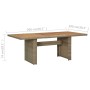 Mesa de comedor de jardín ratán sintético marrón 200x100x74 cm de vidaXL, Mesas de jardín - Ref: Foro24-310143, Precio: 176,2...