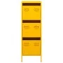 Aparador de acero amarillo mostaza 39x35x103,5 cm de , Aparadores - Ref: Foro24-851403, Precio: 127,61 €, Descuento: %