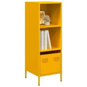 Mustard yellow steel sideboard 35x39x103.5 cm by , Sideboards - Ref: Foro24-851379, Price: 101,41 €, Discount: %