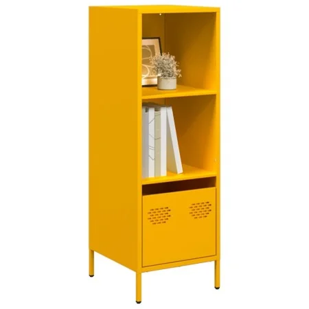 Aparador de acero amarillo mostaza 35x39x103,5 cm de , Aparadores - Ref: Foro24-851379, Precio: 101,41 €, Descuento: %