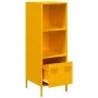 Aparador de acero amarillo mostaza 35x39x103,5 cm de , Aparadores - Ref: Foro24-851379, Precio: 101,41 €, Descuento: %