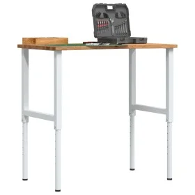 Banco de trabajo madera roble marrón claro 100x60x(71,5-98) cm de , Mesas de trabajo - Ref: Foro24-3309719, Precio: 137,17 €,...