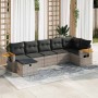 Set de sofás de jardín 7 pzas con cojines ratán sintético gris de , Conjuntos de jardín - Ref: Foro24-3325987, Precio: 461,22...
