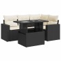 Set de muebles de jardín 5 pzas y cojines ratán sintético negro de , Conjuntos de jardín - Ref: Foro24-3326307, Precio: 377,4...