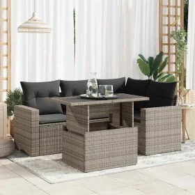 Juego de sofás jardín con cojines 5 pzas ratán sintético gris von , Gartensets - Ref: Foro24-3326311, Preis: 376,21 €, Rabatt: %
