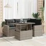 Juego de sofás jardín con cojines 5 pzas ratán sintético gris von , Gartensets - Ref: Foro24-3326311, Preis: 376,21 €, Rabatt: %