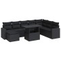 Set de sofás de jardín con cojines 9 pzas ratán sintético negro de , Conjuntos de jardín - Ref: Foro24-3326366, Precio: 616,5...