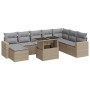 Set de sofás de jardín con cojines 9 pzas ratán sintético beige de , Conjuntos de jardín - Ref: Foro24-3326370, Precio: 627,5...