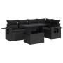 Set de sofás de jardín 6 piezas y cojines ratán sintético negro de , Conjuntos de jardín - Ref: Foro24-3326476, Precio: 479,8...