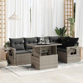 Set de muebles de jardín 6 pzas y cojines ratán sintético gris de , Conjuntos de jardín - Ref: Foro24-3326481, Precio: 472,28...