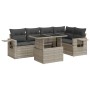 Set de sofás de jardín 6 pzas y cojines ratán sintético gris de , Conjuntos de jardín - Ref: Foro24-3326483, Precio: 457,08 €...