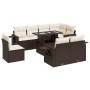 Set de sofás de jardín 9 pzas y cojines ratán sintético marrón de , Conjuntos de jardín - Ref: Foro24-3326504, Precio: 674,38...