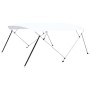 Toldo Bimini de 4 arcos blanco 243x(230-244)x137 cm de vidaXL, Cubiertas para almacenamiento de barcas - Ref: Foro24-93140, P...
