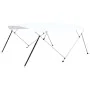 Toldo Bimini de 4 arcos blanco 243x(230-244)x137 cm de vidaXL, Cubiertas para almacenamiento de barcas - Ref: Foro24-93140, P...