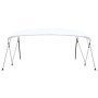 Toldo Bimini de 4 arcos blanco 243x(230-244)x137 cm de vidaXL, Cubiertas para almacenamiento de barcas - Ref: Foro24-93140, P...