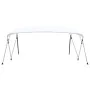 Toldo Bimini de 4 arcos blanco 243x(230-244)x137 cm de vidaXL, Cubiertas para almacenamiento de barcas - Ref: Foro24-93140, P...