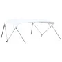 Toldo Bimini de 4 arcos blanco 243x(230-244)x137 cm de vidaXL, Cubiertas para almacenamiento de barcas - Ref: Foro24-93140, P...