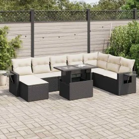 Set de sofás de jardín con cojines 9 pzas ratán sintético negro de , Conjuntos de jardín - Ref: Foro24-3326527, Precio: 567,5...