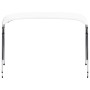Toldo Bimini de 4 arcos blanco 243x(230-244)x137 cm de vidaXL, Cubiertas para almacenamiento de barcas - Ref: Foro24-93140, P...