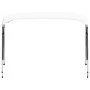 Toldo Bimini de 4 arcos blanco 243x(230-244)x137 cm de vidaXL, Cubiertas para almacenamiento de barcas - Ref: Foro24-93140, P...