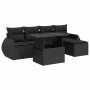 Set de sofás de jardín 6 piezas y cojines ratán sintético negro de , Conjuntos de jardín - Ref: Foro24-3326616, Precio: 433,4...