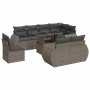 Set de sofás de jardín con cojines 9 pzas ratán sintético gris de , Conjuntos de jardín - Ref: Foro24-3326661, Precio: 744,00...