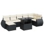 Set de sofás de jardín y cojines 8 piezas ratán sintético negro de , Conjuntos de jardín - Ref: Foro24-3326677, Precio: 532,4...