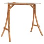 Estructura columpio y techo crema madera curvada acabado teca de vidaXL, Accesorios de columpios para porche - Ref: Foro24-31...