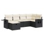 Set de sofás de jardín 6 piezas y cojines ratán sintético negro de , Conjuntos de jardín - Ref: Foro24-3325482, Precio: 387,1...