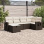 Set sofás de jardín 6 piezas y cojines ratán sintético marrón de , Conjuntos de jardín - Ref: Foro24-3325489, Precio: 411,25 ...