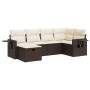 Set sofás de jardín 6 piezas y cojines ratán sintético marrón de , Conjuntos de jardín - Ref: Foro24-3325489, Precio: 411,25 ...