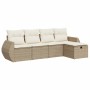 Juego de sofás jardín con cojines 5 pzas ratán sintético beige de , Conjuntos de jardín - Ref: Foro24-3325564, Precio: 403,84...