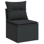 Set de sofás de jardín 7 pzas con cojines ratán sintético negro de , Conjuntos de jardín - Ref: Foro24-3325591, Precio: 453,3...