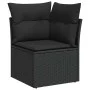 Set de sofás de jardín 7 pzas con cojines ratán sintético negro de , Conjuntos de jardín - Ref: Foro24-3325591, Precio: 453,3...
