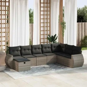Set de sofás de jardín y cojines 8 piezas ratán sintético gris de , Conjuntos de jardín - Ref: Foro24-3325636, Precio: 501,68...