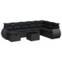 Set de sofás de jardín con cojines 9 pzas ratán sintético negro de , Conjuntos de jardín - Ref: Foro24-3325641, Precio: 567,2...