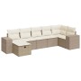 Set sofás de jardín 7 piezas y cojines ratán sintético beige de , Conjuntos de jardín - Ref: Foro24-3325704, Precio: 509,08 €...