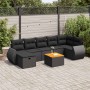 Set de sofás de jardín y cojines 8 piezas ratán sintético negro de , Conjuntos de jardín - Ref: Foro24-3325849, Precio: 502,2...