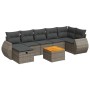 Set de sofás de jardín y cojines 8 piezas ratán sintético gris de , Conjuntos de jardín - Ref: Foro24-3325854, Precio: 507,86...