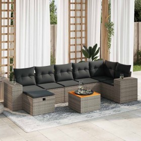 Set de sofás de jardín y cojines 8 piezas ratán sintético gris de , Conjuntos de jardín - Ref: Foro24-3325882, Precio: 503,29...