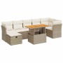 Set sofás jardín y cojines 8 pzas ratán sintético acacia beige de , Conjuntos de jardín - Ref: Foro24-3327982, Precio: 559,37...