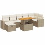 Set sofás jardín y cojines 5 pzas ratán sintético acacia beige de , Conjuntos de jardín - Ref: Foro24-3328010, Precio: 578,61...