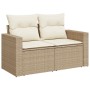 Set sofás jardín y cojines 5 pzas ratán sintético acacia beige de , Conjuntos de jardín - Ref: Foro24-3328010, Precio: 578,61...