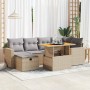 Set sofás jardín y cojines 8 pzas ratán sintético acacia beige de , Conjuntos de jardín - Ref: Foro24-3328004, Precio: 522,02...