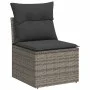 Set sofás jardín y cojines 9 pzas ratán sintético acacia gris de , Conjuntos de jardín - Ref: Foro24-3328019, Precio: 580,36 ...