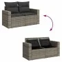 Set sofás jardín y cojines 9 pzas ratán sintético acacia gris de , Conjuntos de jardín - Ref: Foro24-3328019, Precio: 580,36 ...