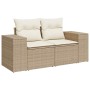 Set sofás jardín y cojines 9 pzas ratán sintético acacia beige de , Conjuntos de jardín - Ref: Foro24-3328101, Precio: 702,36...