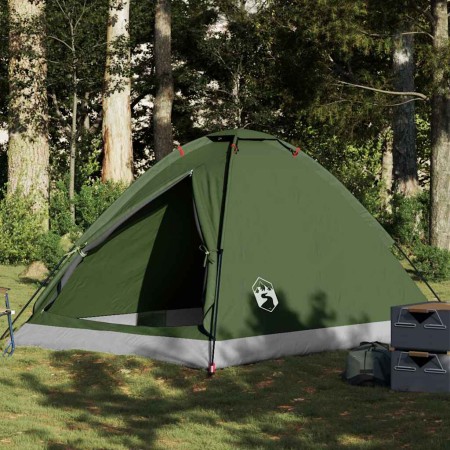 Tienda de campaña iglú para 4 personas impermeable verde oliva de , Tiendas de campaña - Ref: Foro24-4009636, Precio: 64,65 €...